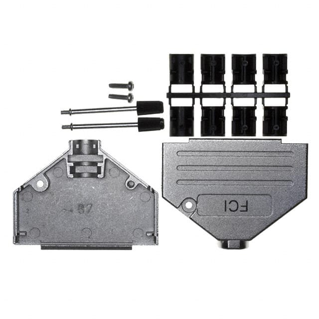 8655MH3701BKLF Amphenol ICC (FCI)  Capots de connecteurs D-Sub en forme de D